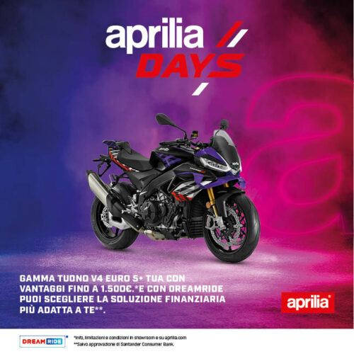 Promo Tuono V4 open doors
