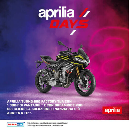 Promo Tuono 660 factory open doors